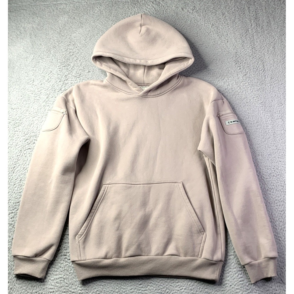 Comfrt Hoodie Womens Size Medium Travel Essentials Hoodie Pockets Travel Stone - Picture 1 of 10